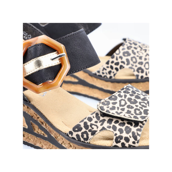 Rieker 68176-00 Leopard Print/Black