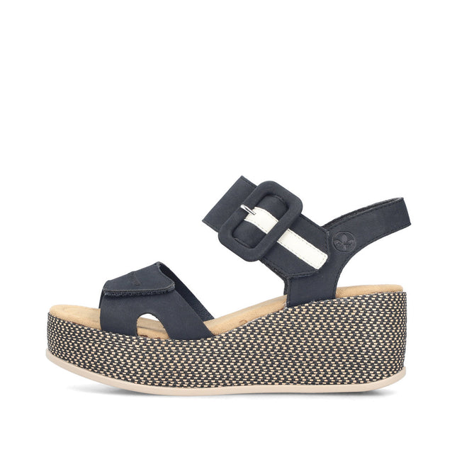 Rieker 69450-14 Blue Ladies Everyday Sandals