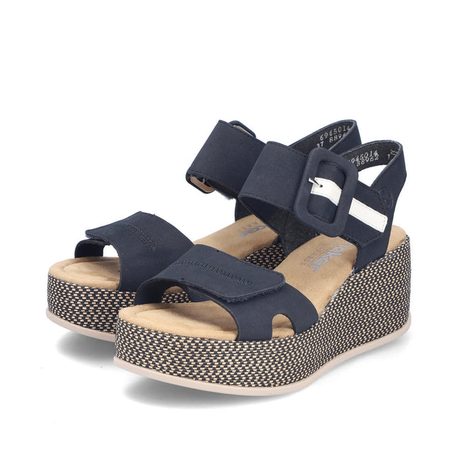 Rieker 69450-14 Blue Ladies Everyday Sandals
