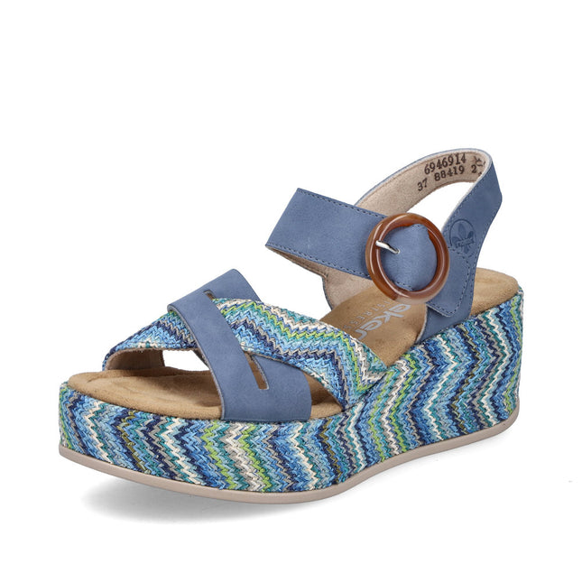 Rieker 69469-14 Blue Ladies Everyday Sandals