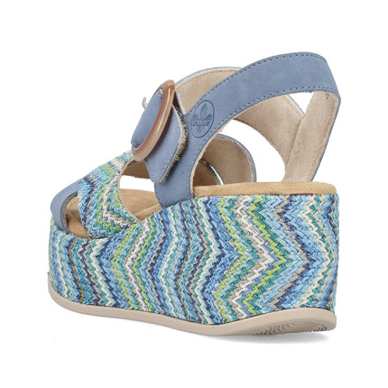 Rieker 69469-14 Blue Ladies Everyday Sandals