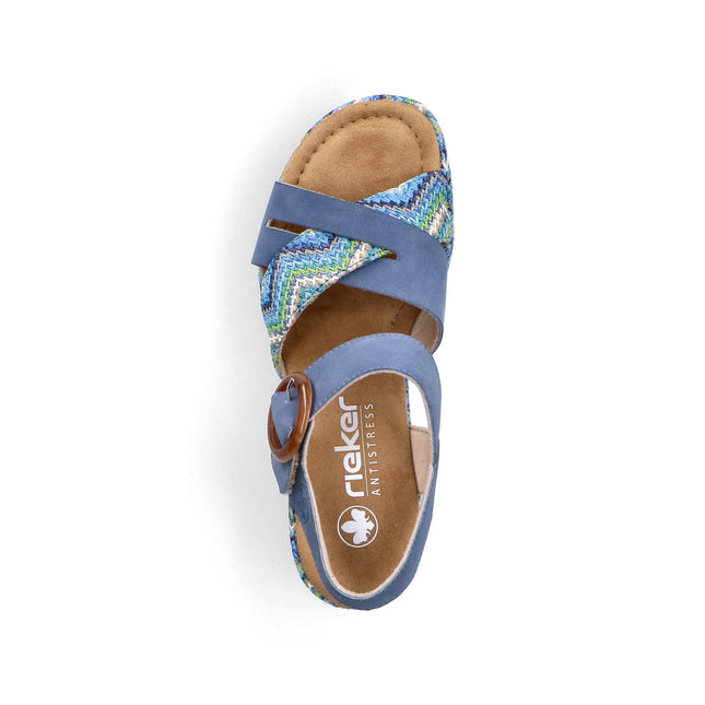 Rieker 69469-14 Blue Ladies Everyday Sandals