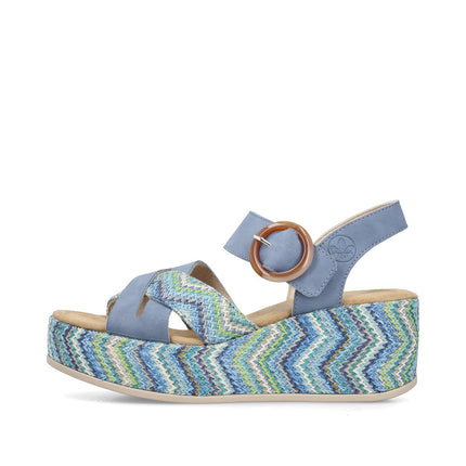 Rieker 69469-14 Blue Ladies Everyday Sandals
