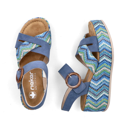 Rieker 69469-14 Blue Ladies Everyday Sandals
