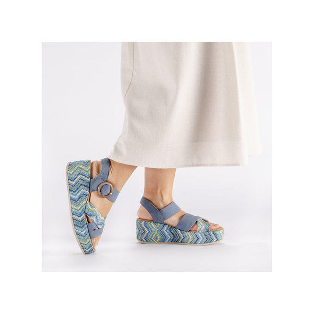 Rieker 69469-14 Blue Ladies Everyday Sandals