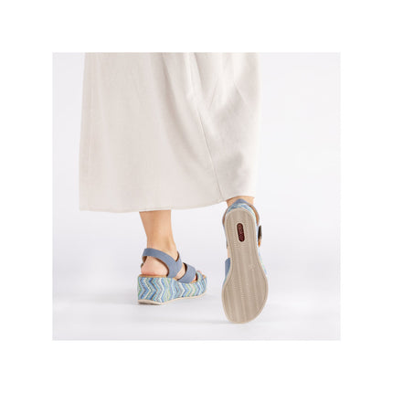 Rieker 69469-14 Blue Ladies Everyday Sandals