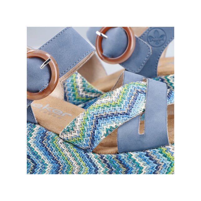 Rieker 69469-14 Blue Ladies Everyday Sandals