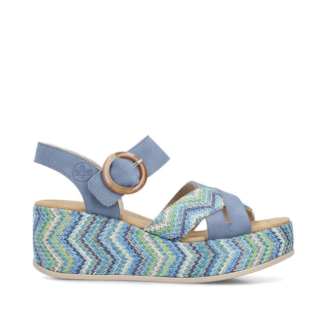 Rieker 69469-14 Blue Ladies Everyday Sandals