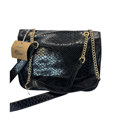 Concept Snake Print Crossbody Black