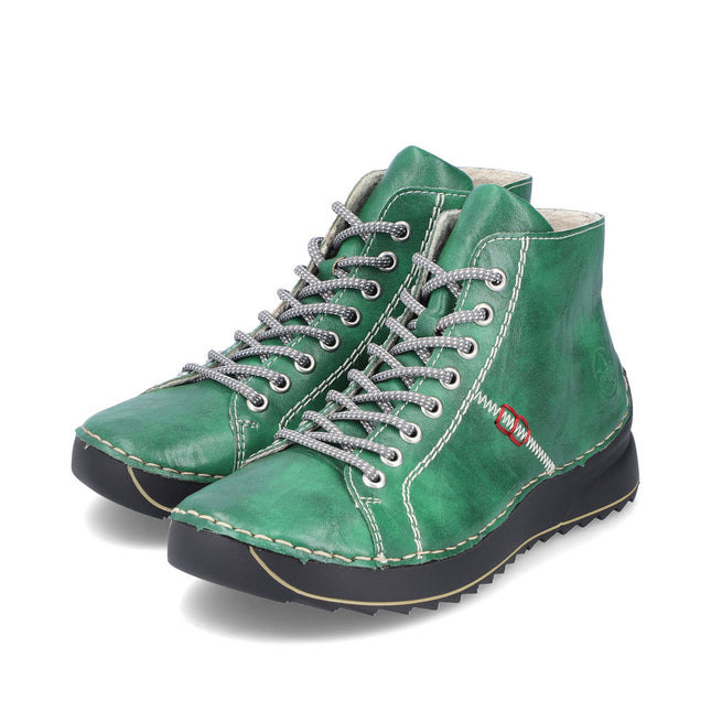 Rieker 71510-52 Green Womens Ankle Boot