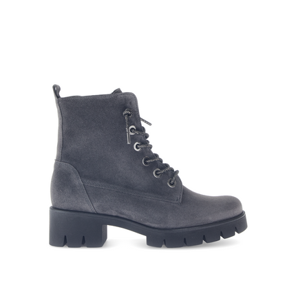 Gabor 71.711.39 Baccara Dark Grey Suede Ankle Boot