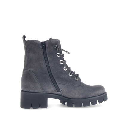 Gabor 71.711.39 Baccara Dark Grey Suede Ankle Boot
