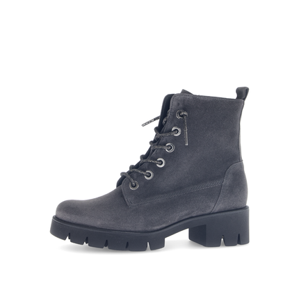 Gabor 71.711.39 Baccara Dark Grey Suede Ankle Boot