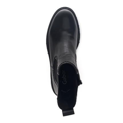 Gabor 71.850.27 Marissa Black Leather Ankle Boot