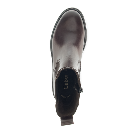 Gabor 71.850.27 Marissa Chestnut Brown Leather Ankle Boot