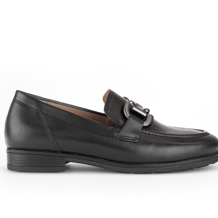 Gabor 72.422.37 Dupri Black Leather Loafer