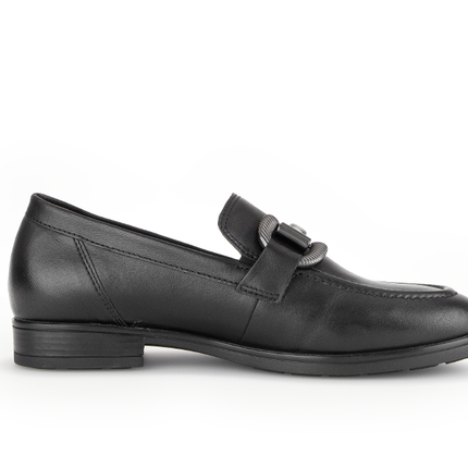 Gabor 72.422.37 Dupri Black Leather Loafer