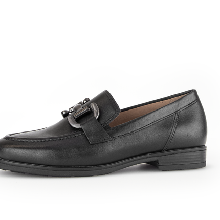 Gabor 72.422.37 Dupri Black Leather Loafer