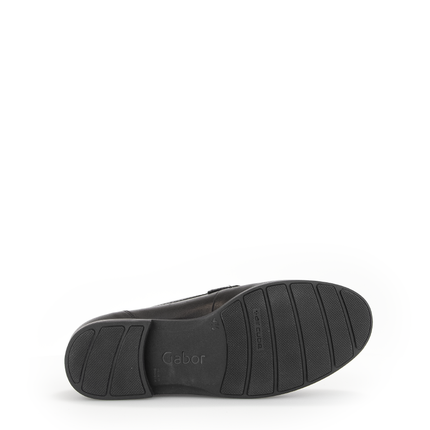 Gabor 72.422.37 Dupri Black Leather Loafer