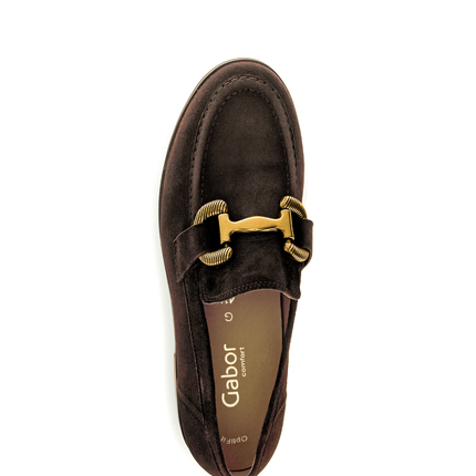 Gabor 72.422.41 Dupri Chocolate Brown Suede Loafer
