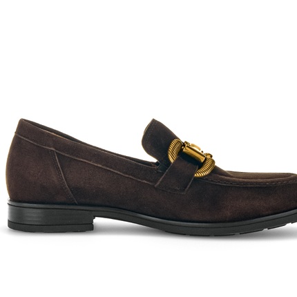 Gabor 72.422.41 Dupri Chocolate Brown Suede Loafer