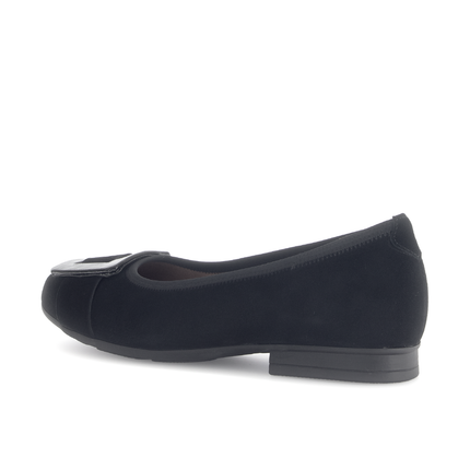 Gabor 72.463.37 Paige Black Suede Flat Pump