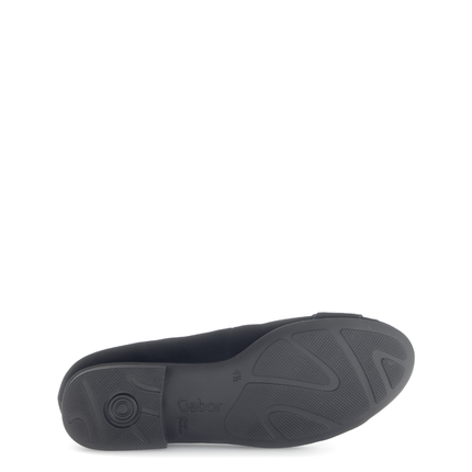 Gabor 72.463.37 Paige Black Suede Flat Pump