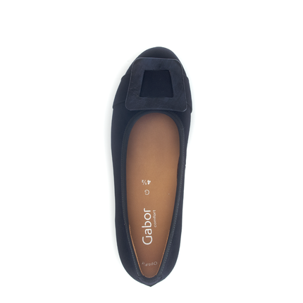 Gabor 72.463.46 Paige Navy Suede Flat Pump