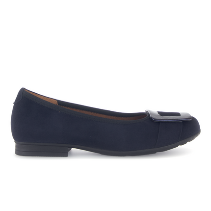Gabor 72.463.46 Paige Navy Suede Flat Pump