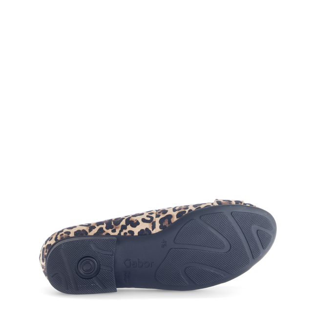 Gabor 72.463.90 Paige Animal Print Suede Flat Pump