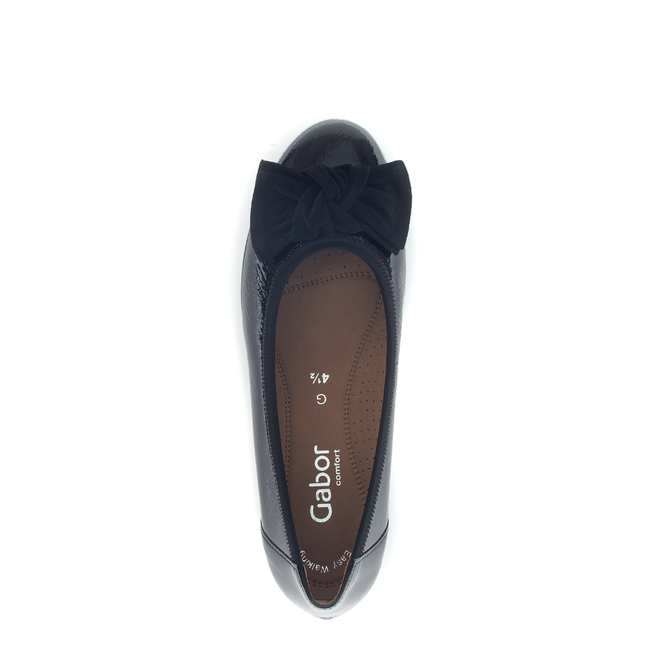 Gabor 72.621.87 Sage Black Patent Flat Pump