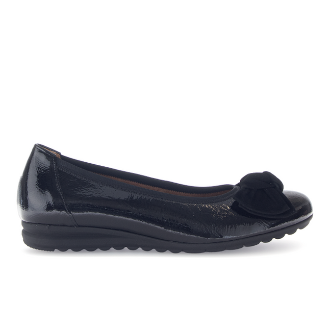 Gabor 72.621.87 Sage Black Patent Flat Pump