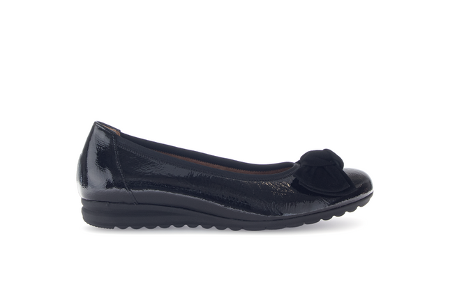 Gabor 72.621.87 Sage Black Patent Flat Pump