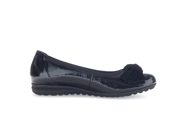 Gabor 72.621.87 Sage Black Patent Flat Pump