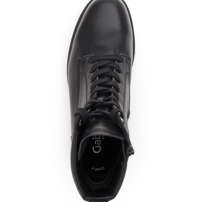 Gabor 72.765.57 Flamboyant Black Leather Ankle Boot