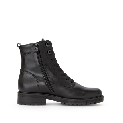 Gabor 72.765.57 Flamboyant Black Leather Ankle Boot