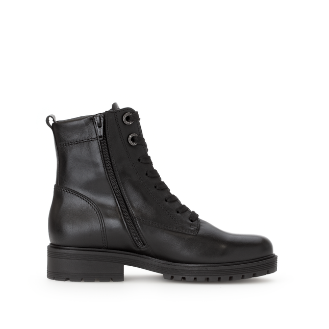 Gabor 72.765.57 Flamboyant Black Leather Ankle Boot
