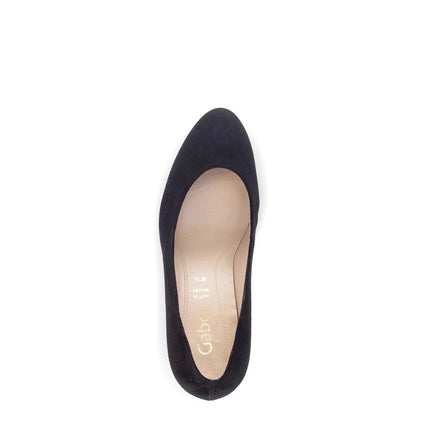Gabor 01.410.17 Edina Black Suede Heel