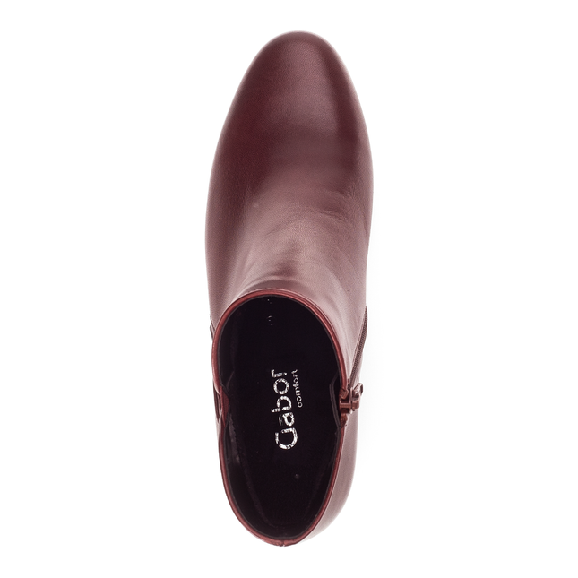 Gabor 72.827.68 Keegan 3 Dark Red Leather Ankle Boot