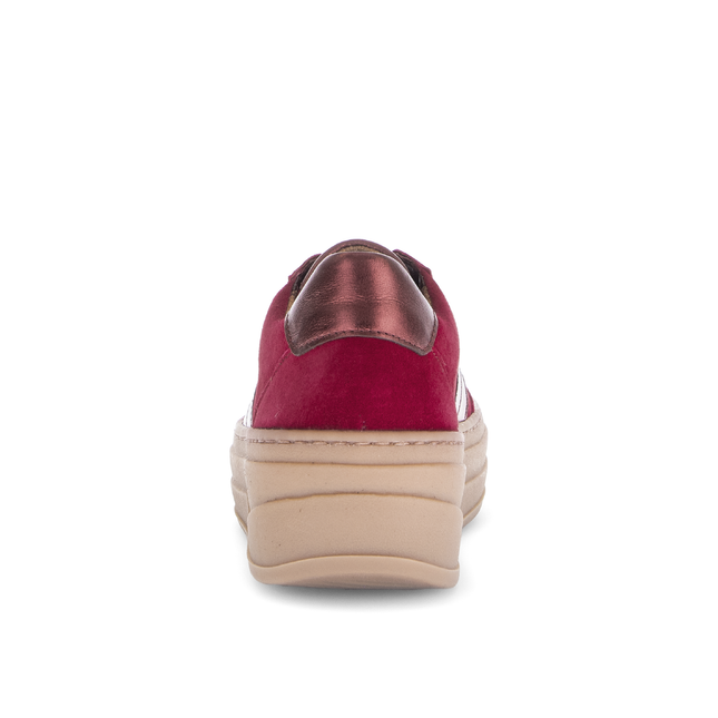 Gabor 73.350.15 Steam Dark Red Suede Flatform Trainer