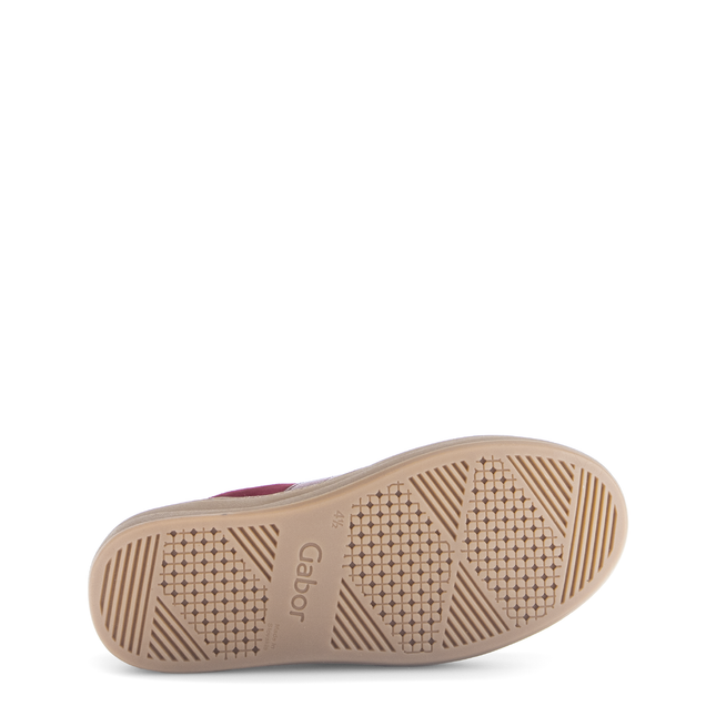 Gabor 73.350.15 Steam Dark Red Suede Flatform Trainer