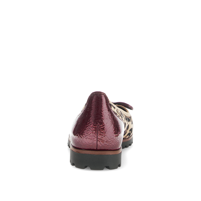 Gabor 74.100.32 Temptation Burgundy & Animal Print Flat Pump