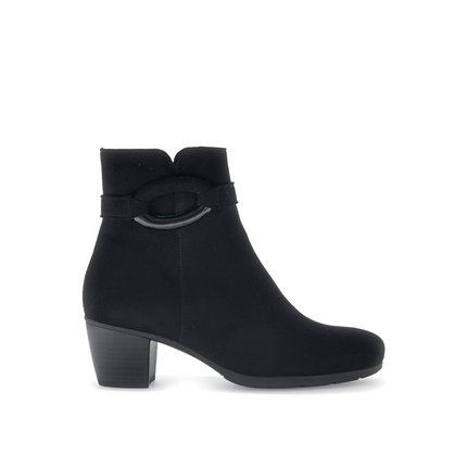Gabor 75.523.17 Equity Black Suede Ankle Boot