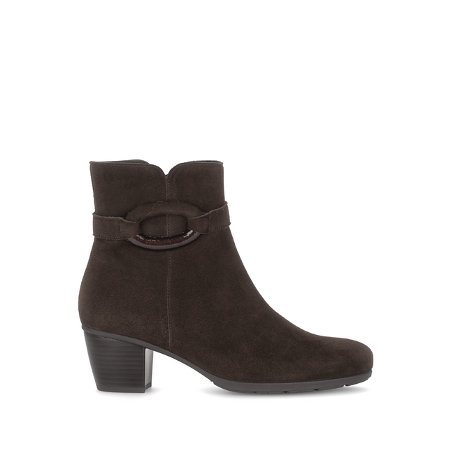 Gabor 75.523.18 Equity Chocolate Brown Suede Ankle Boot