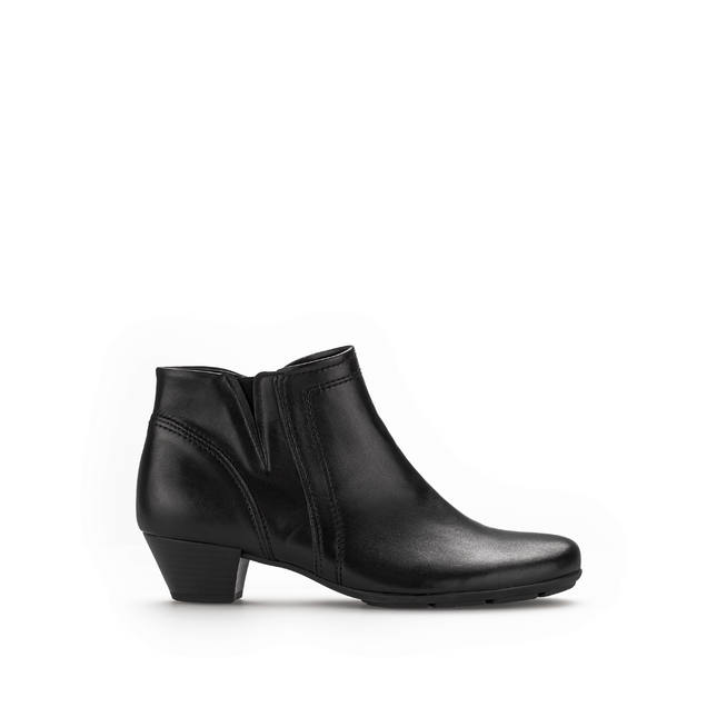 Gabor 75.638.27 Heritage Black Leather Classic Ankle Boot
