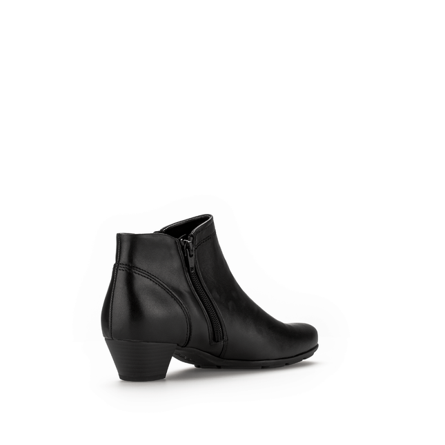 Gabor 75.638.27 Heritage Black Leather Classic Ankle Boot