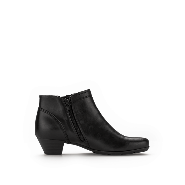 Gabor 75.638.27 Heritage Black Leather Classic Ankle Boot