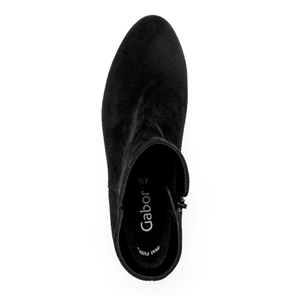 Gabor 75.680.17 Abbey Black Suede Ankle Boot