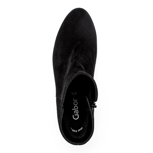 Gabor 75.680.17 Abbey Black Suede Ankle Boot