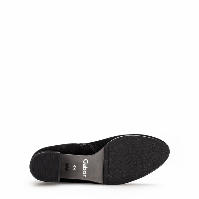 Gabor 75.680.17 Abbey Black Suede Ankle Boot